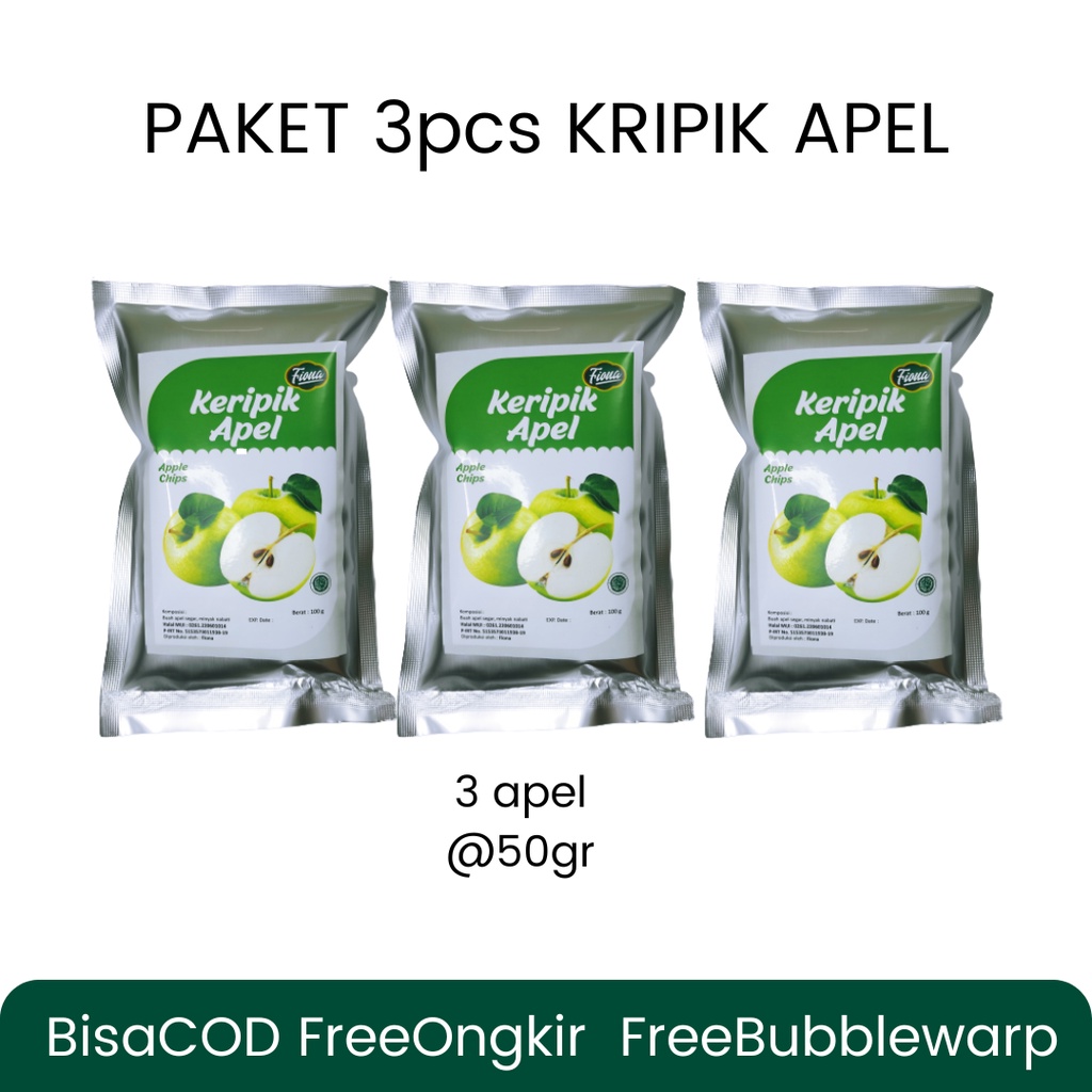 Paket Keripik Apel Fiona 3 pcs