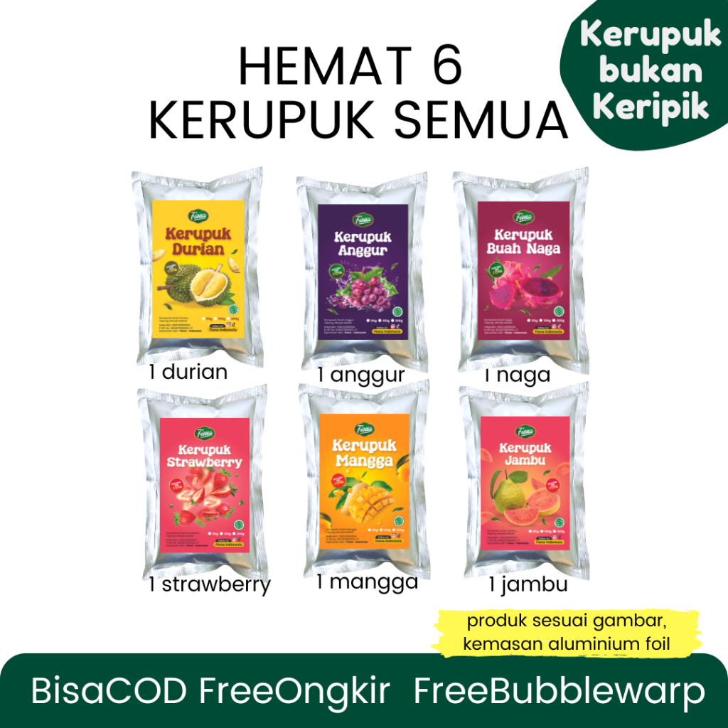 Paket Kerupuk Fiona 6 pcs