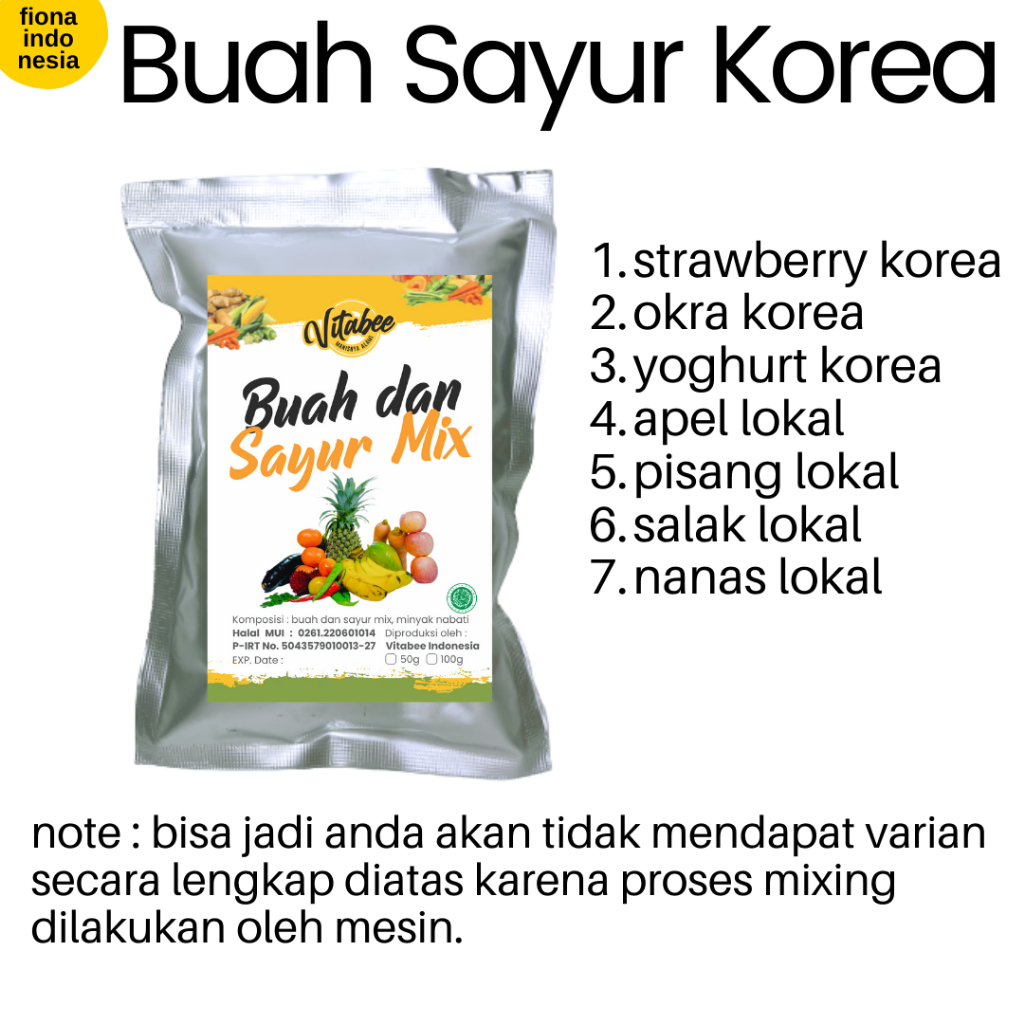 buah sayur korea
